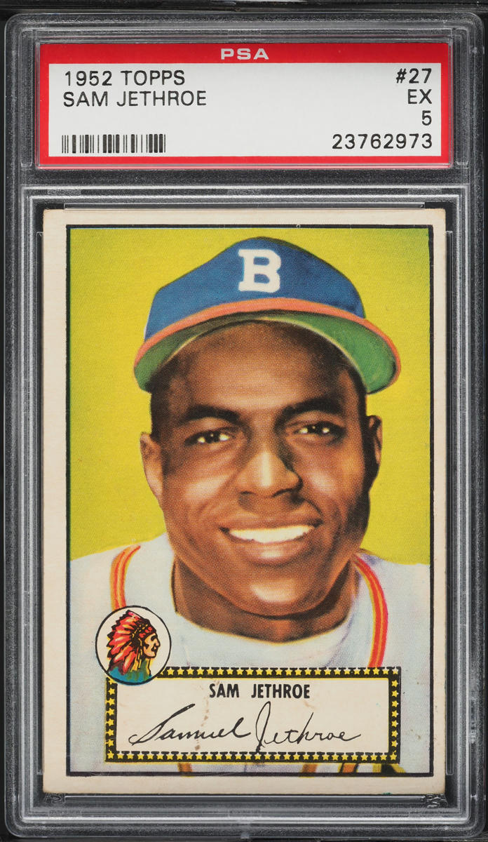 1952 Topps Sam Jethroe #27 PSA 5 EX