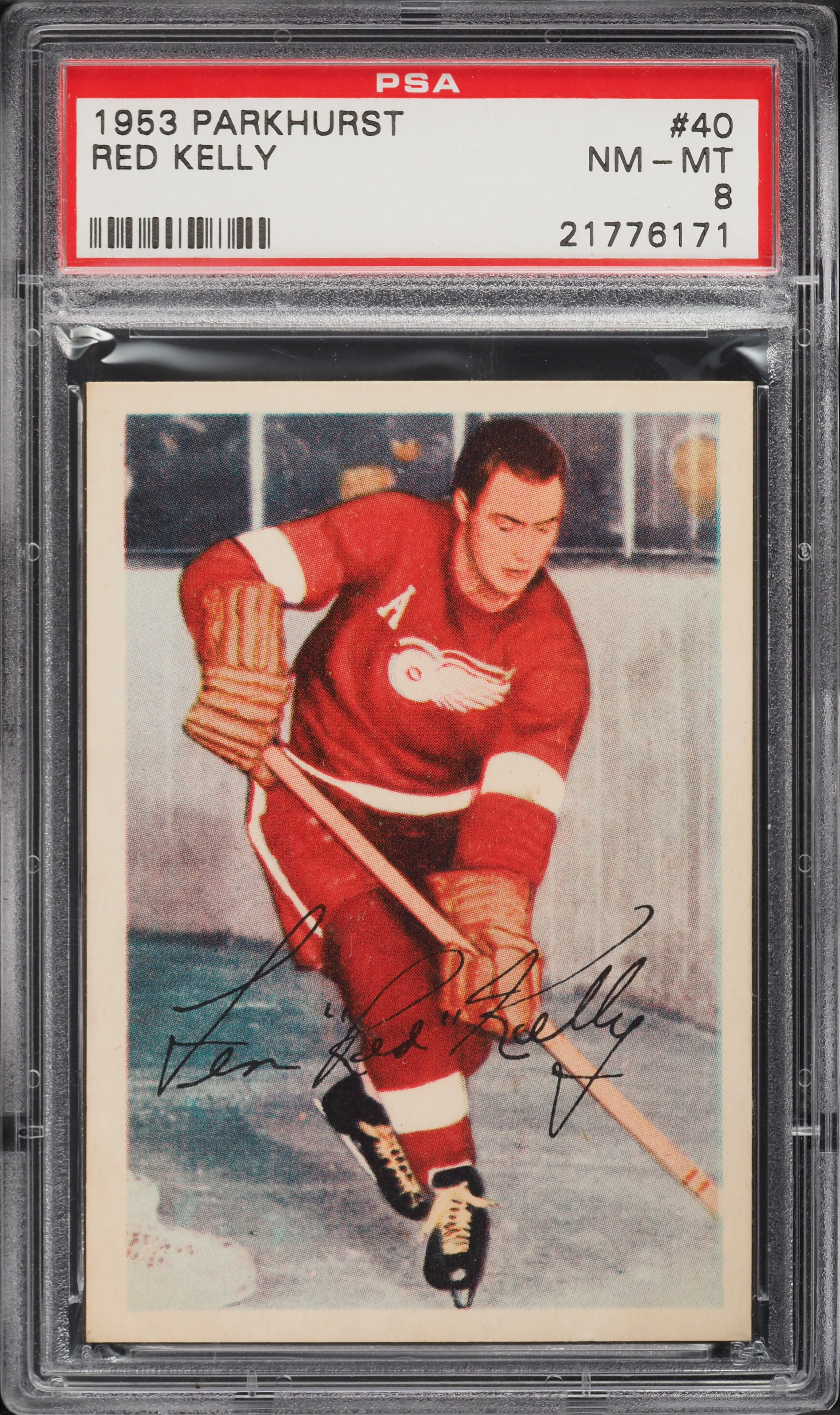 1953 Parkhurst Red Kelly #40 PSA 8 NM-MT (PWCC-A)