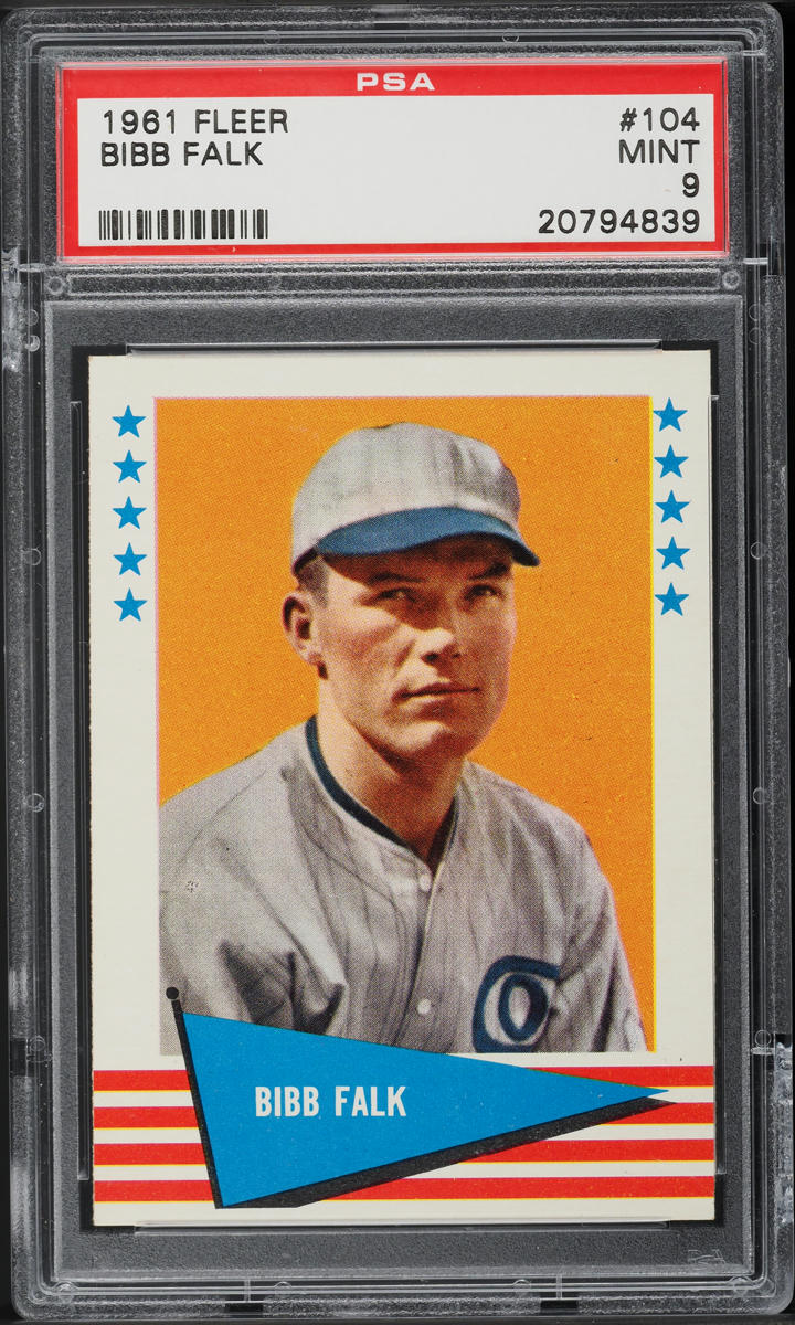 Bibb Falk #104 1961 Fleer Baseball Greats