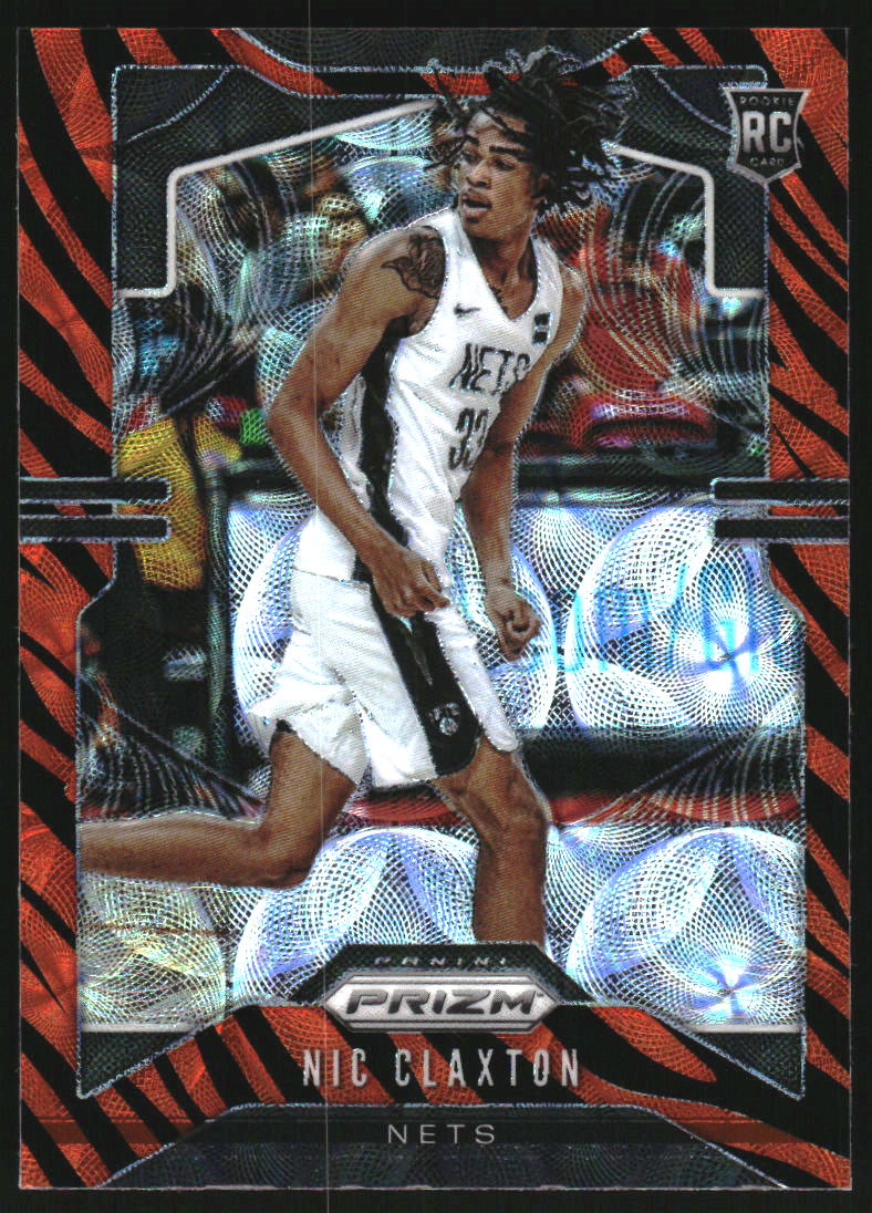 2019-20 Panini Prizm Prizms Choice Tiger Stripe #292 Nicolas Claxton RC Rookie