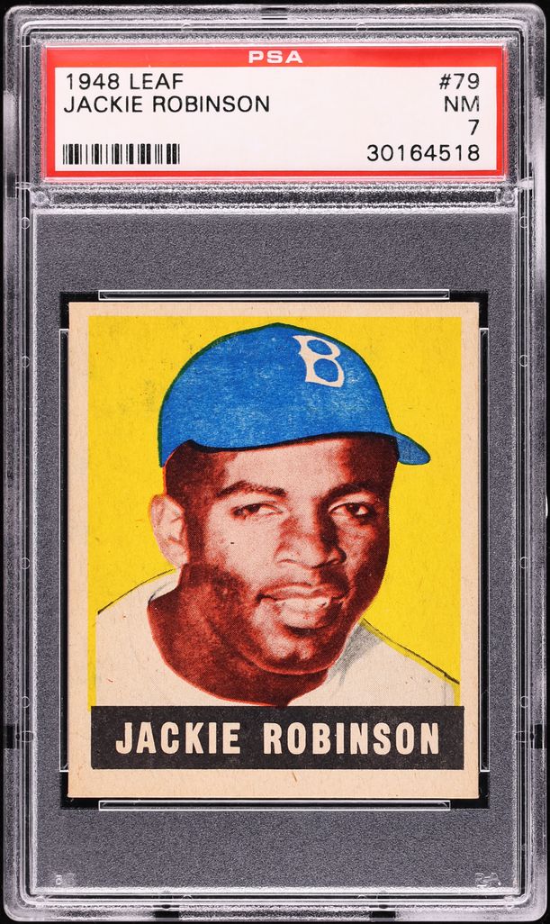 1948 Leaf Jackie Robinson ROOKIE #79 PSA 7 NRMT