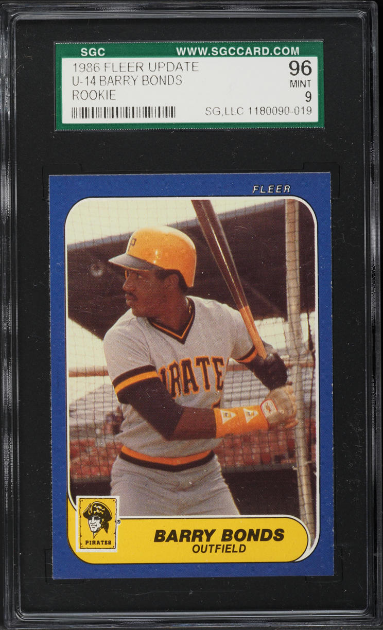 1986 Fleer Update Barry Bonds ROOKIE #U-14 SGC 9 MINT