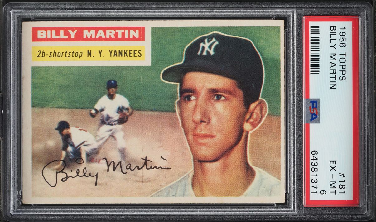 1956 Topps Billy Martin #181 PSA 6 EXMT