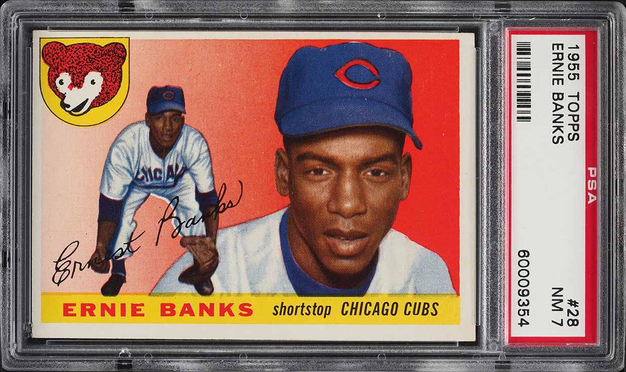 1955 Topps Ernie Banks #28 PSA 7 NRMT