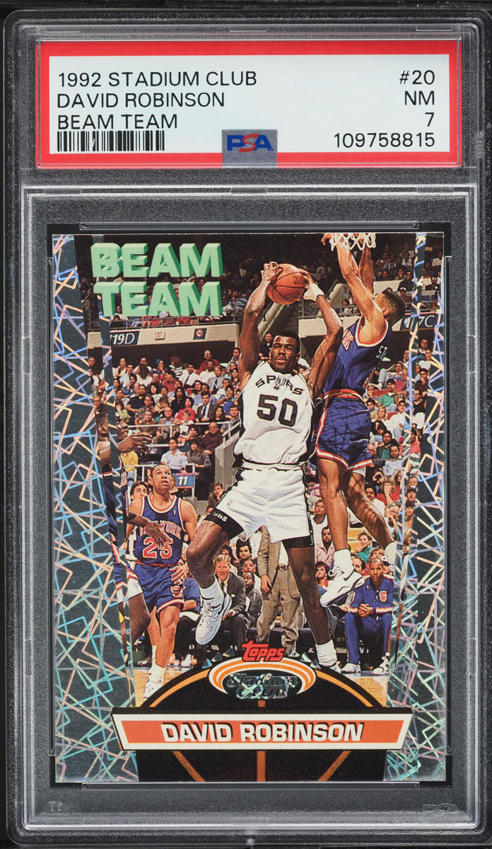 1992 Stadium Club Beam Team David Robinson #20 PSA 7 NRMT