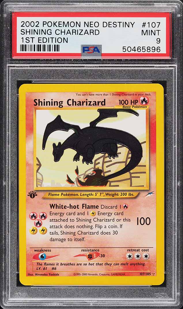 2002 Pokemon Neo Destiny 1st Edition Shining Charizard #107 PSA 9 MINT
