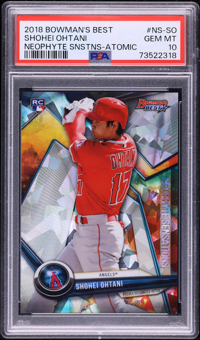 2018 Bowman's Best Neophyte Sensations Atomic Refractor Shohei Ohtani RC PSA 10