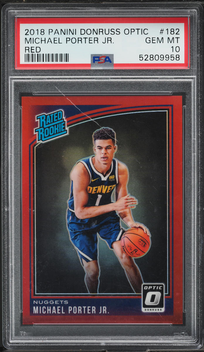 2018 Donruss Optic Red Michael Porter Jr. ROOKIE /99 #182 PSA 10 GEM MINT