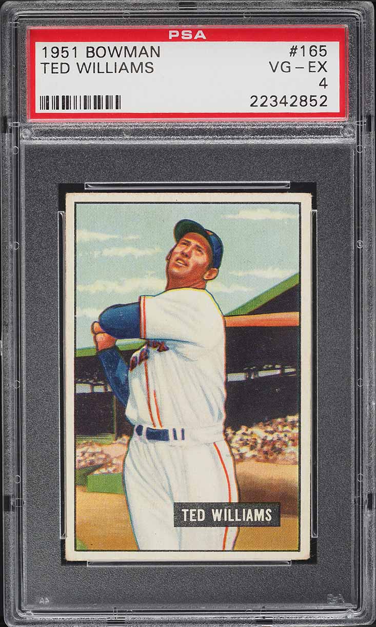1951 Bowman Ted Williams #165 PSA 4 VGEX