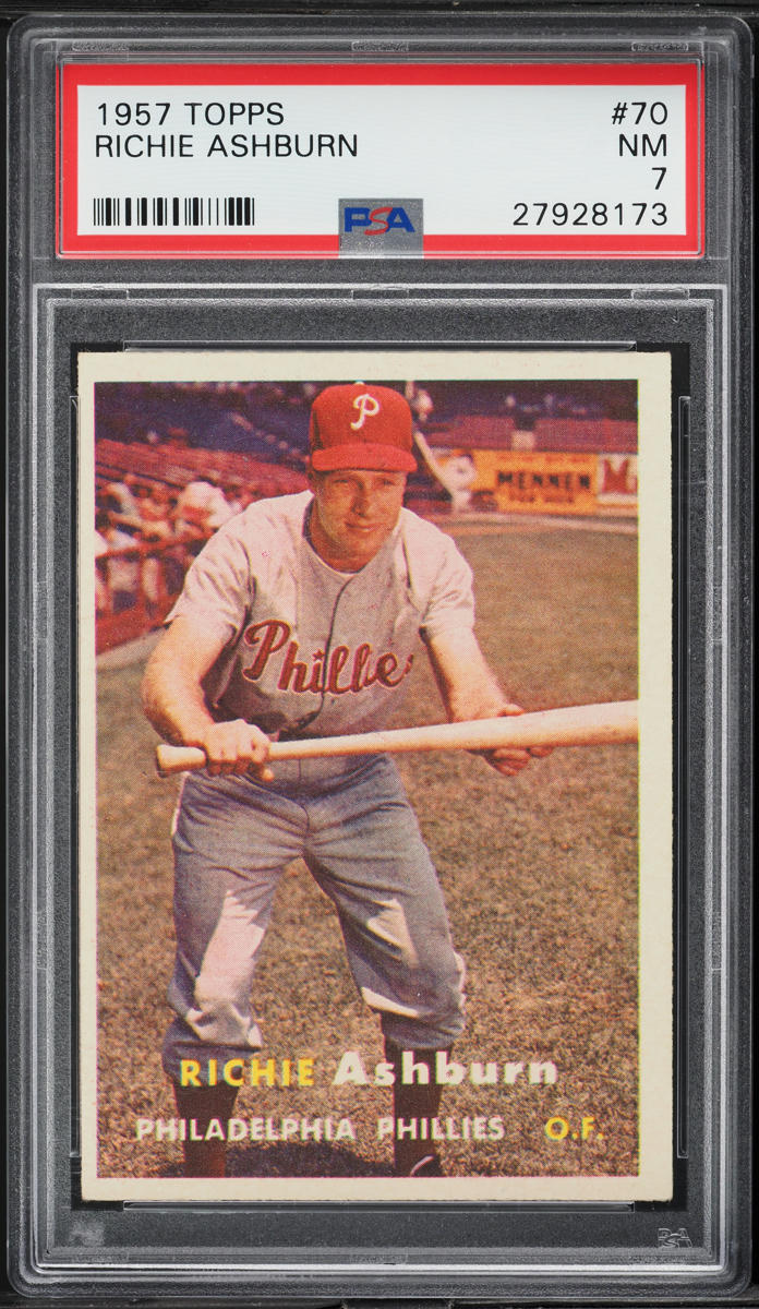 1957 Topps Richie Ashburn #70 PSA 7 NRMT