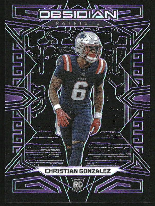 2023 Panini Obsidian Electric Etch Purple #166 Christian Gonzalez RC /75