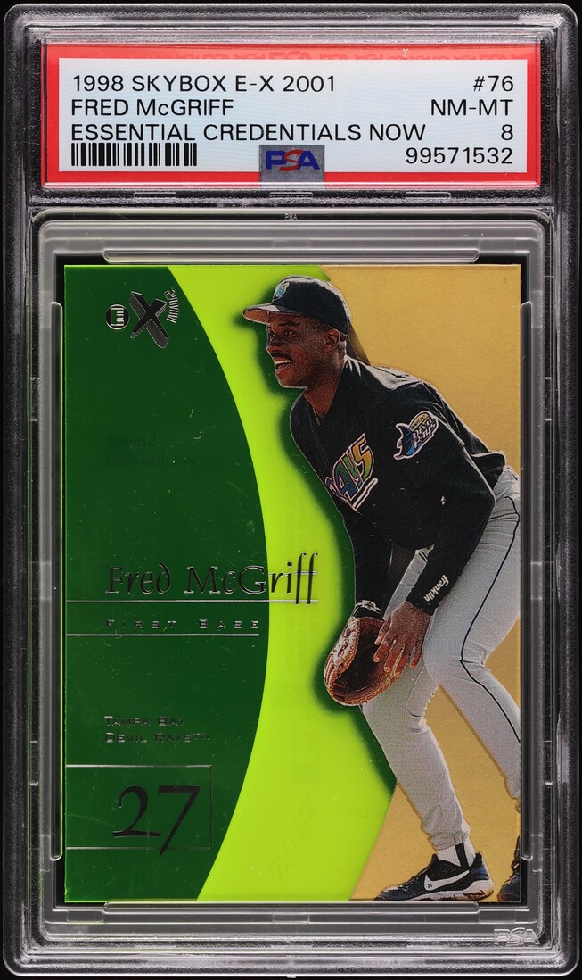1998 Skybox E-X2001 Essential Credentials Now Fred McGriff /76 #76 PSA 8 NM-MT