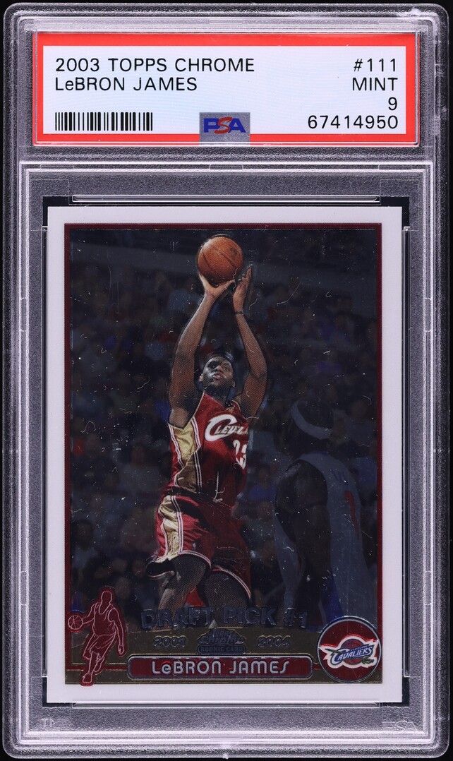 2003 Topps Chrome LeBron James ROOKIE #111 PSA 9 MINT