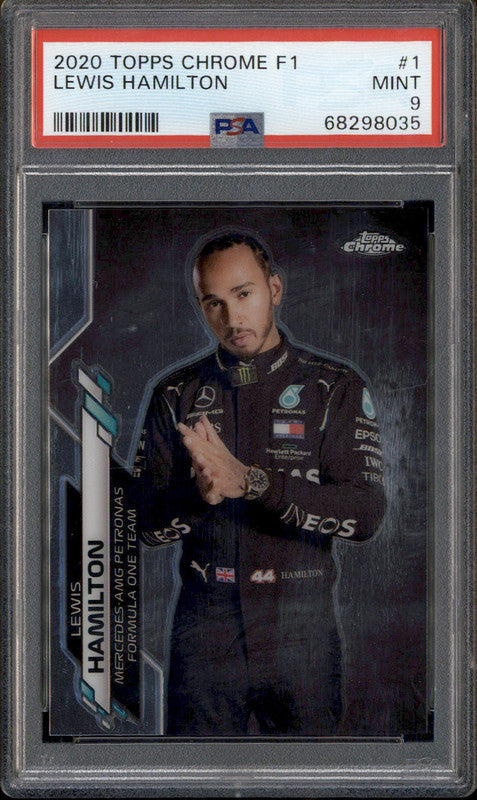2020 Topps Chrome Formula 1 #1a Lewis Hamilton PSA 9