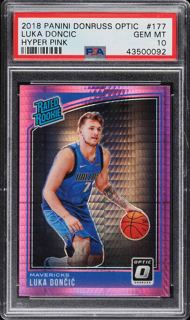 2018 Donruss Optic Hyper Pink Luka Doncic ROOKIE #177 PSA 10 GEM MINT