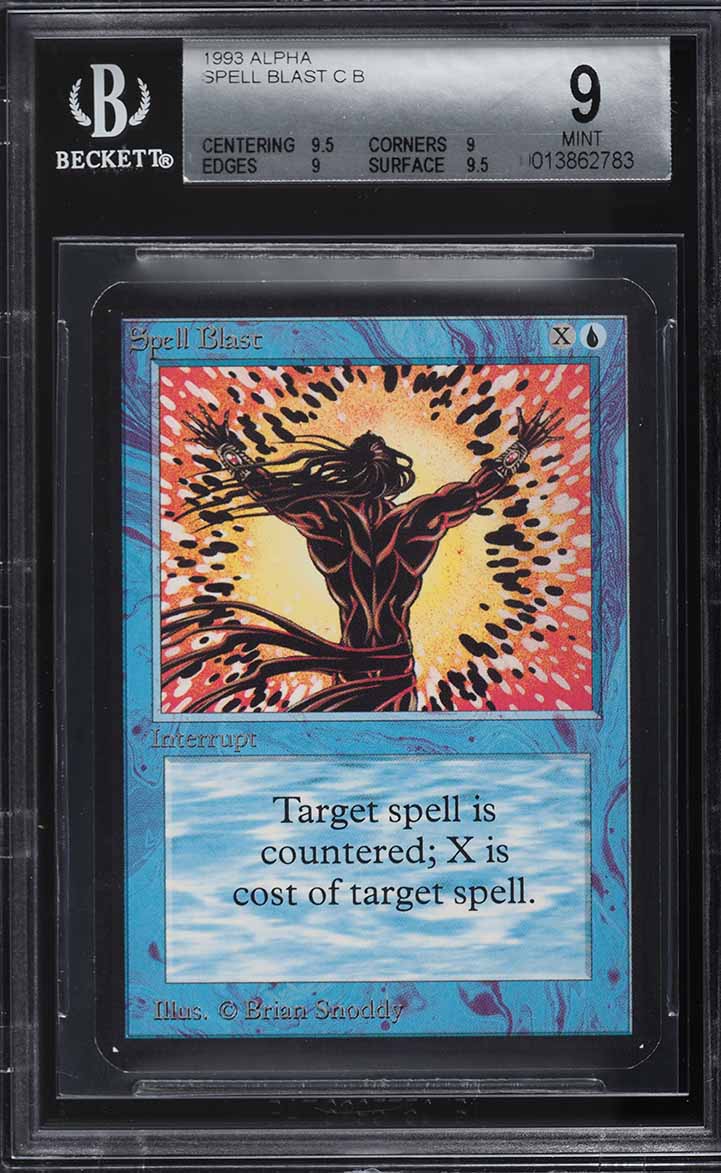 1993 Magic The Gathering MTG Alpha Spell Blast C B BGS 9 MINT