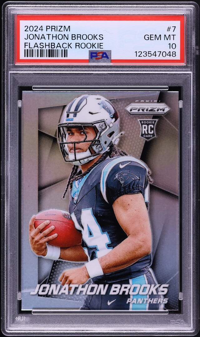 2024 Panini Prizm Flashback Jonathon Brooks ROOKIE #7 PSA 10 GEM MINT