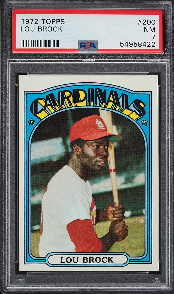 1972 Topps Lou Brock #200 PSA 7 NRMT