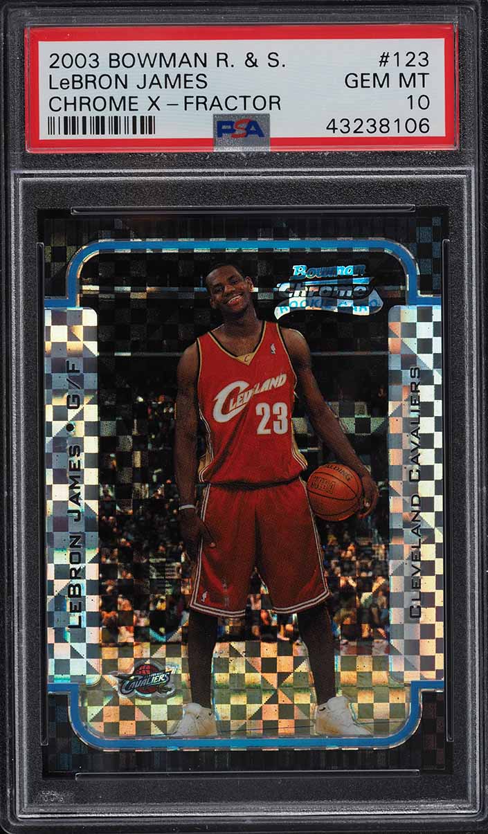2003 Bowman Chrome Xfractor LeBron James ROOKIE /150 #123 PSA 10 GEM MINT