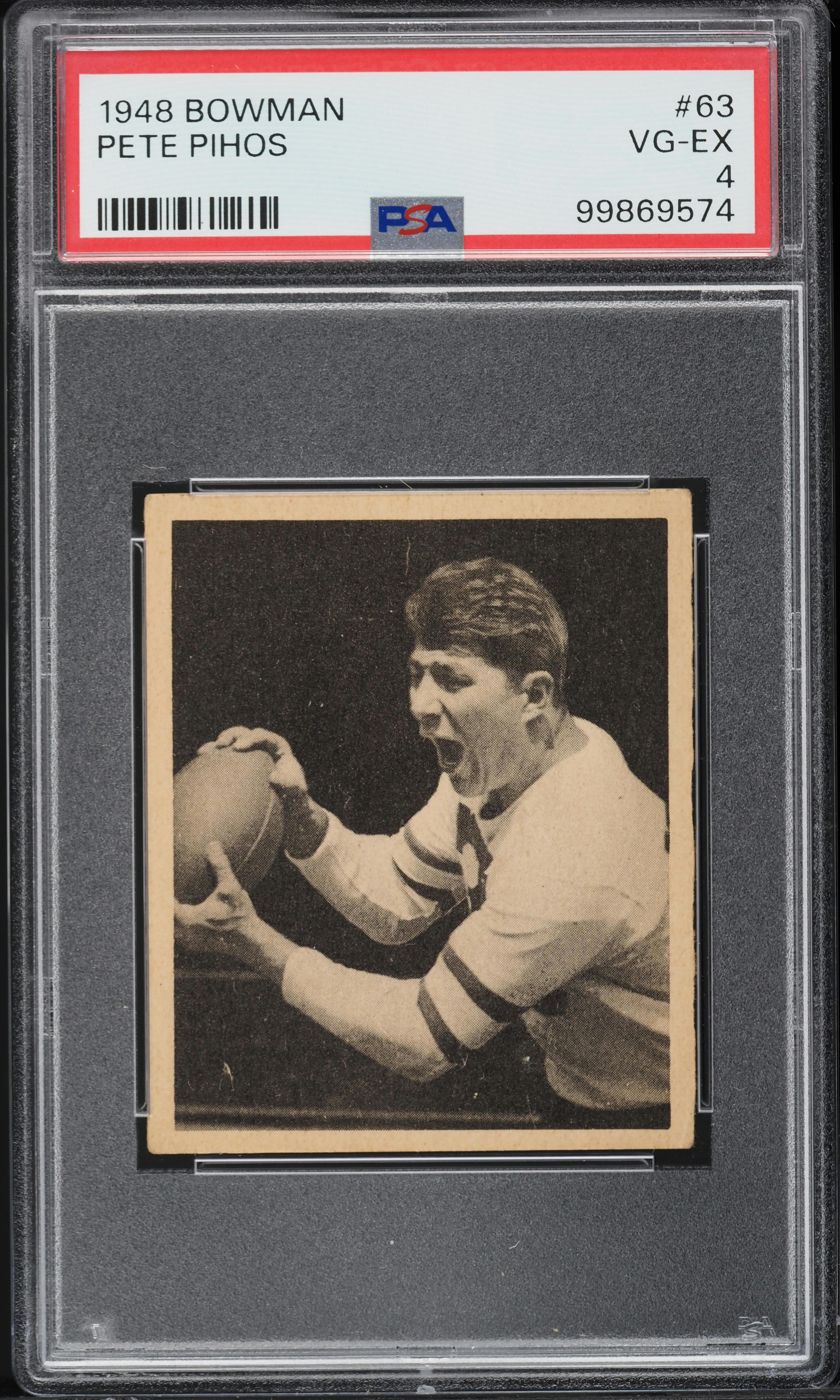 1948 Bowman Football Pete Pihos SP ROOKIE #63 PSA 4 VGEX