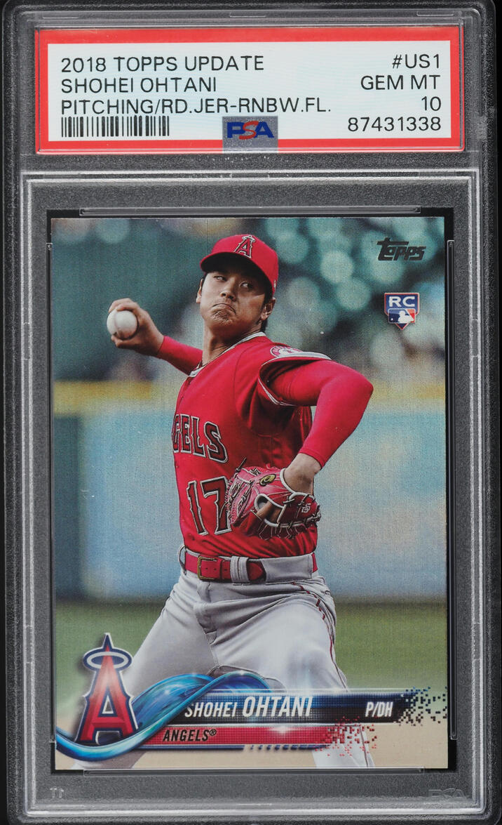 2018 Topps Update Rainbow Foil Shohei Ohtani ROOKIE #US1 PSA 10 GEM MINT