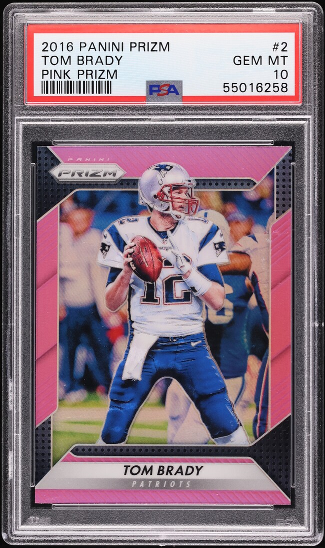 2016 Panini Prizm Pink Tom Brady #2 PSA 10 GEM MINT