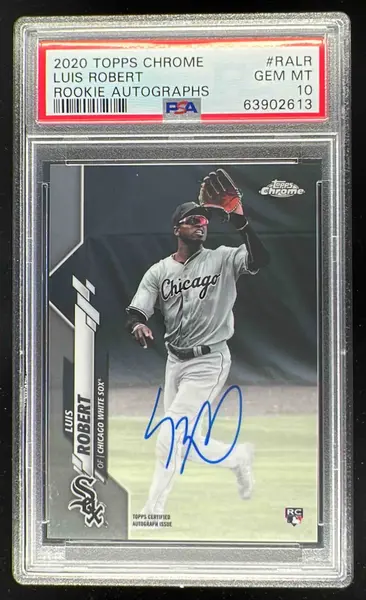 2020 Topps Chrome Rookie Autographs #RA-LR Luis Robert Autograph RC Auto PSA 10