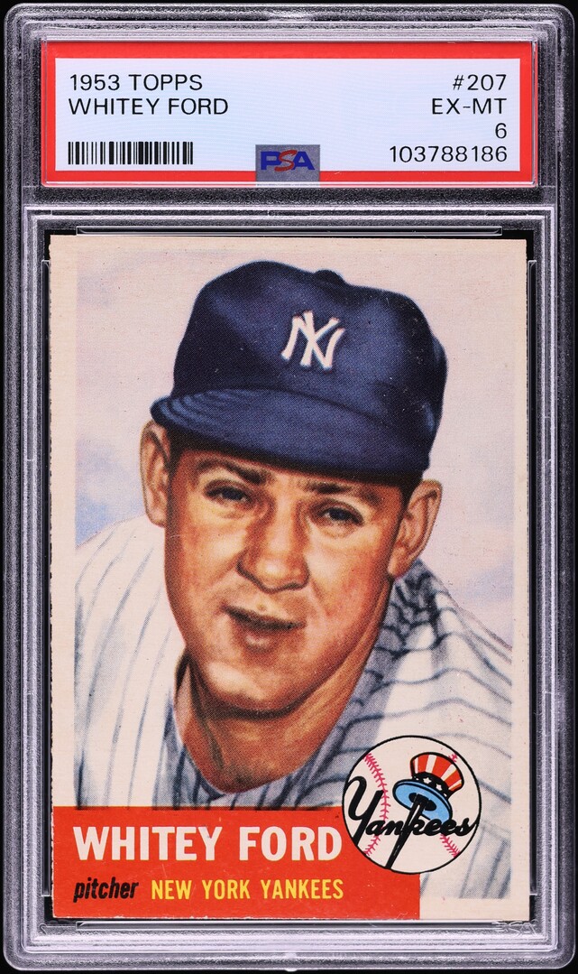 1953 Topps Whitey Ford #207 PSA 6 EXMT