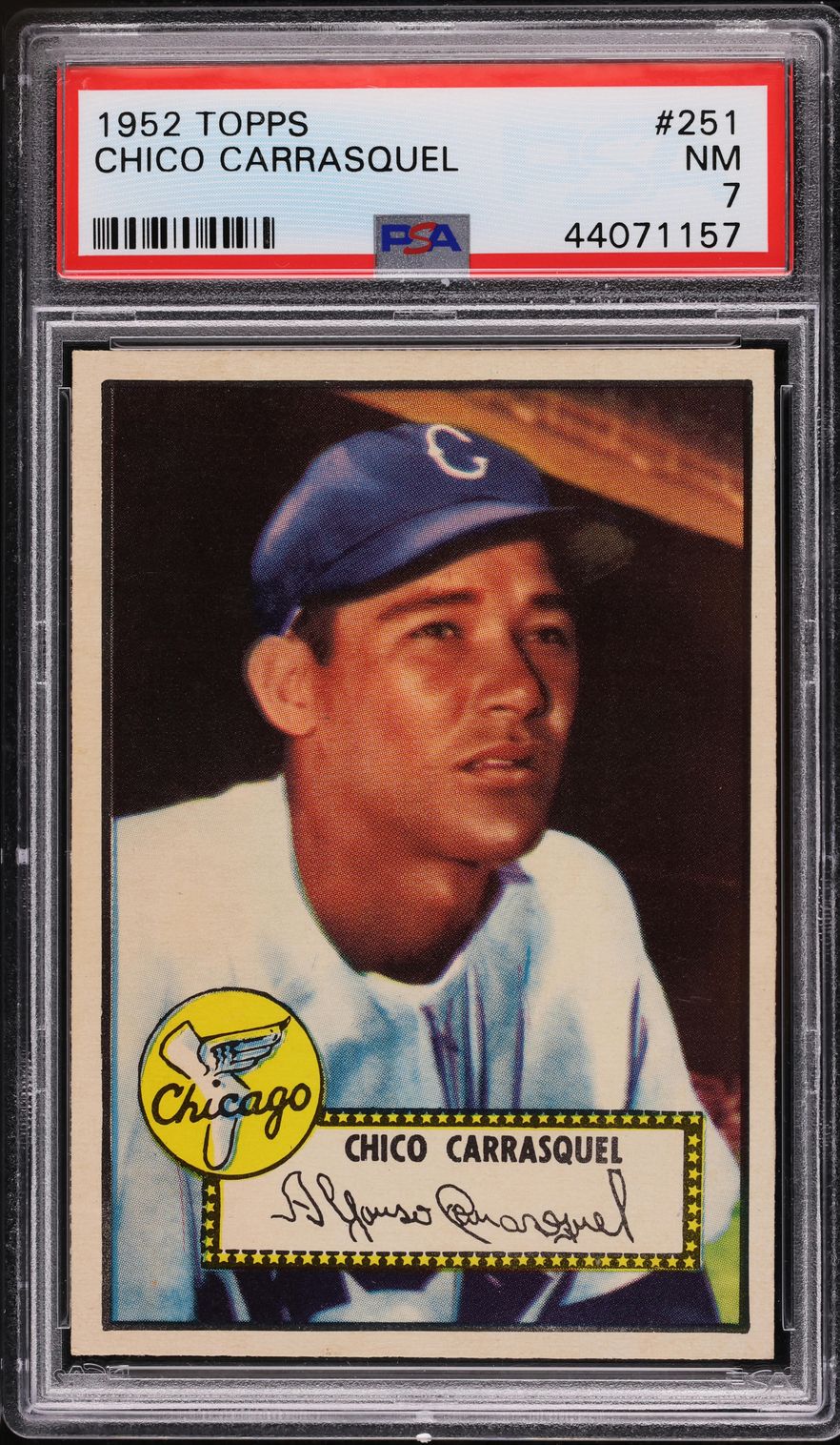 1952 Topps Chico Carrasquel #251 PSA 7 NRMT