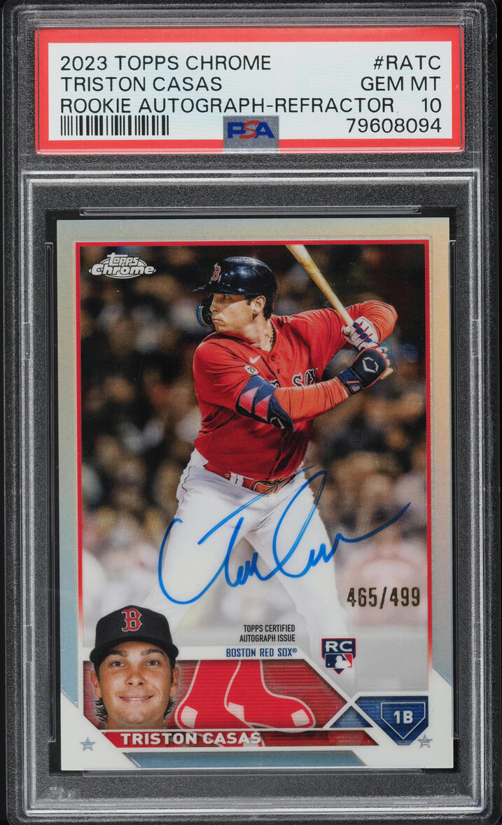 2023 Topps Chrome Refractor Triston Casas ROOKIE AUTO /499 #RATC PSA 10 GEM MINT