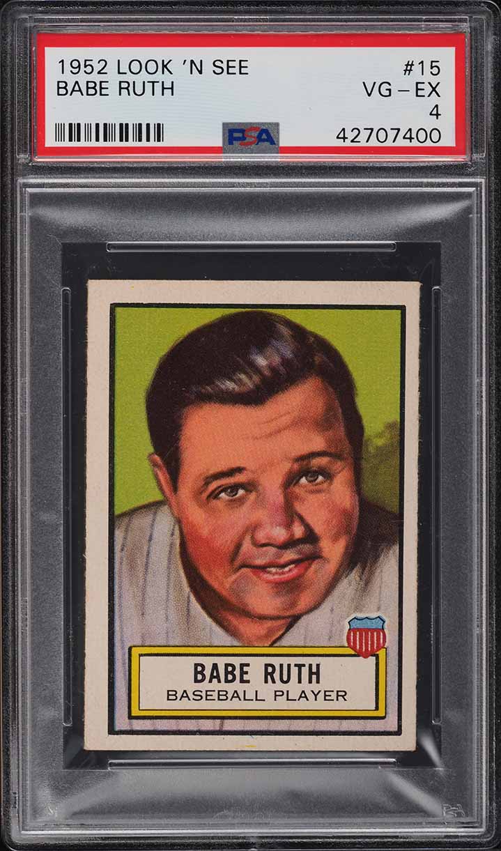1952 Topps Look 'N See Babe Ruth #15 PSA 4 VGEX