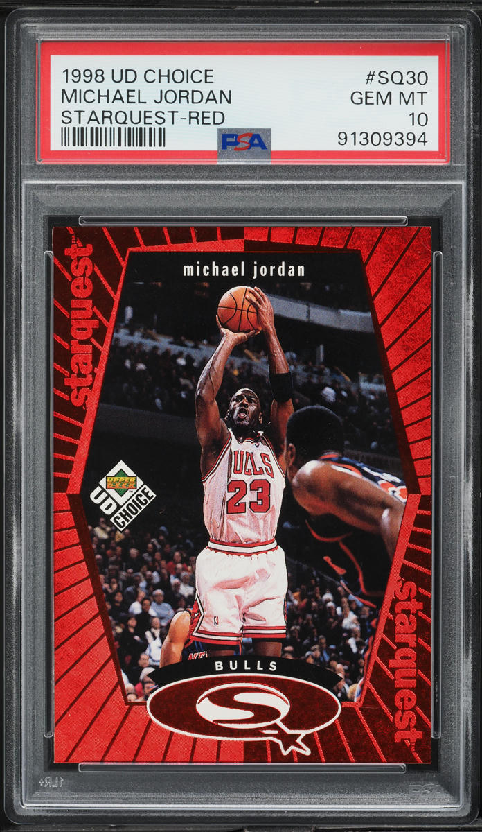 1998 Upper Deck Choice Starquest Red Michael Jordan #SQ30 PSA 10 GEM MINT