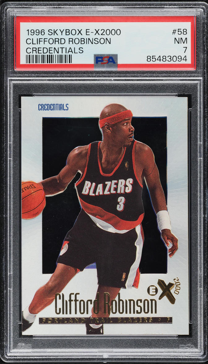 1996 Skybox E-X2000 Credentials Clifford Robinson /499 #58 PSA 7 NRMT