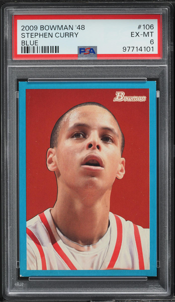 2009 Bowman '48 Blue Stephen Curry ROOKIE /1948 #106 PSA 6